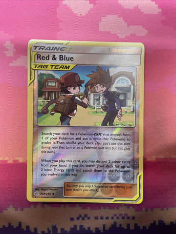Pokemon Card Red & Blue Cosmic Eclipse Reverse Holo 202/236 Near Mint