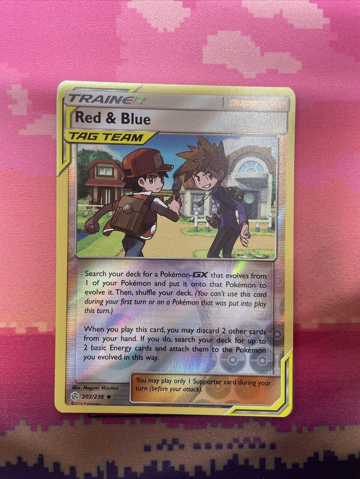 Pokemon Card Red & Blue Cosmic Eclipse Reverse Holo 202/236 Near Mint