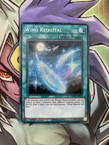 BROL-EN016 Wing Requital Secret Rare 1st Edition NM Yugioh Card