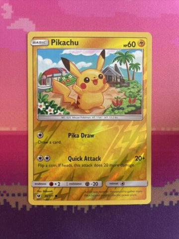 Pokemon Card Pikachu Crimson Invasion Reverse Holo 30/111 Near Mint