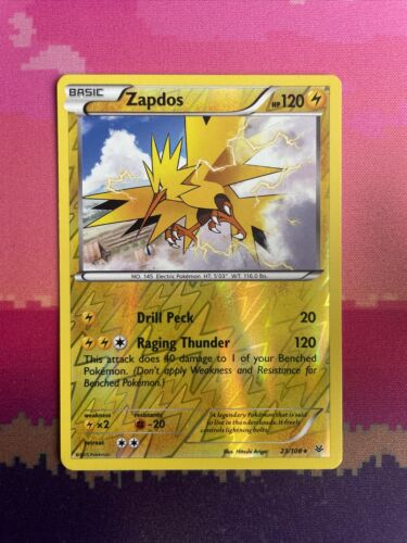 Pokemon Card Zapdos Roaring Skies Reverse Holo Rare 23/108 Near Mint