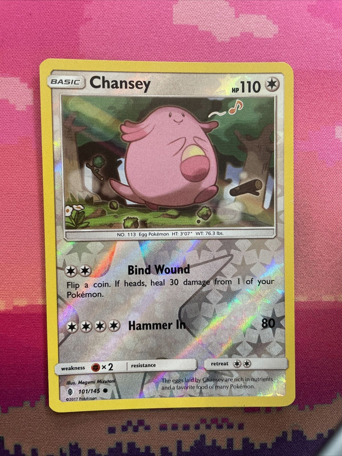 Pokemon Card Chansey Guardians Rising Reverse Holo 101/145 Near Mint