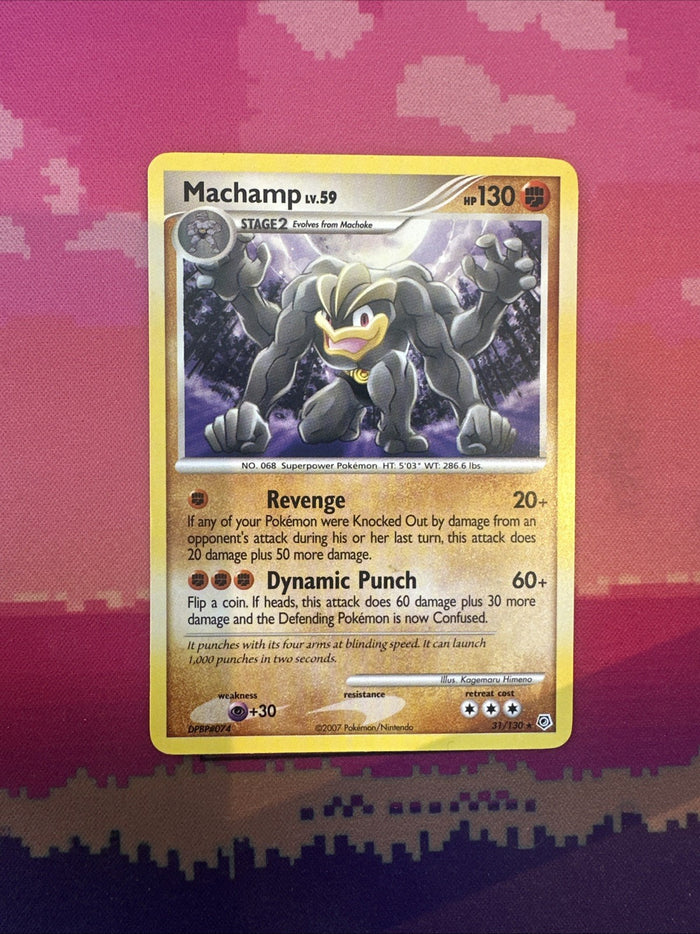 Pokemon Card Machamp Diamond & Pearl Rare 31/130 Light Play