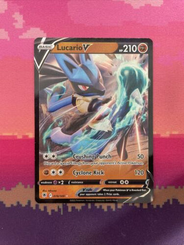 Pokemon Card Lucario V 078/189 Astral Radiance Ultra Rare Near Mint