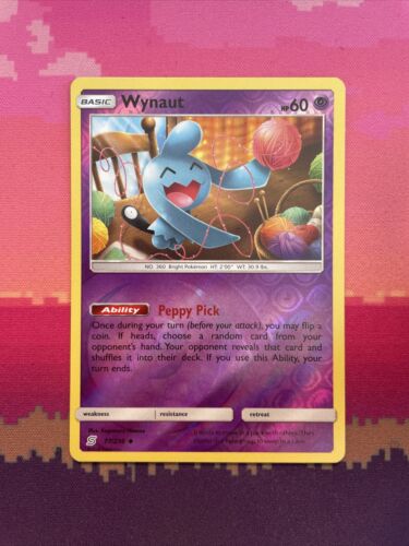 Pokemon Card Wynaut Unified Minds Reverse Holo 77/236 Near Mint