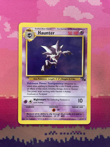 Pokemon Card Haunter Fossil Rare 21/62 Near Mint