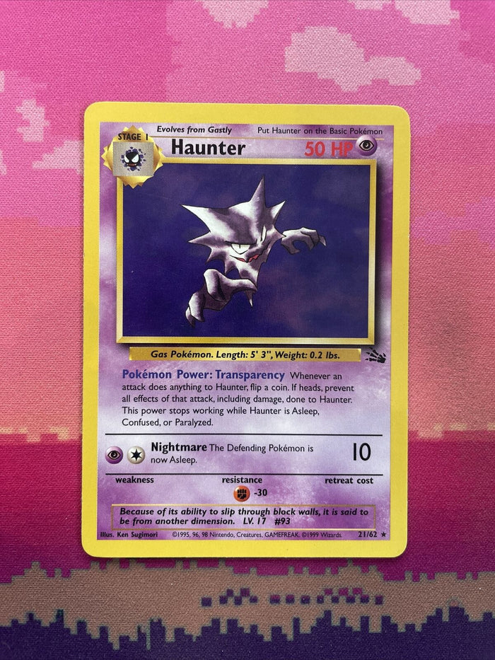 Pokemon Card Haunter Fossil Rare 21/62 Near Mint