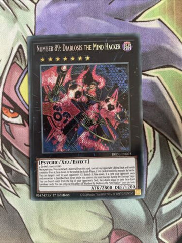 BROL-EN073 Number 89: Diablosis The Mind Hacker Secret 1st Ed NM Yugioh Card
