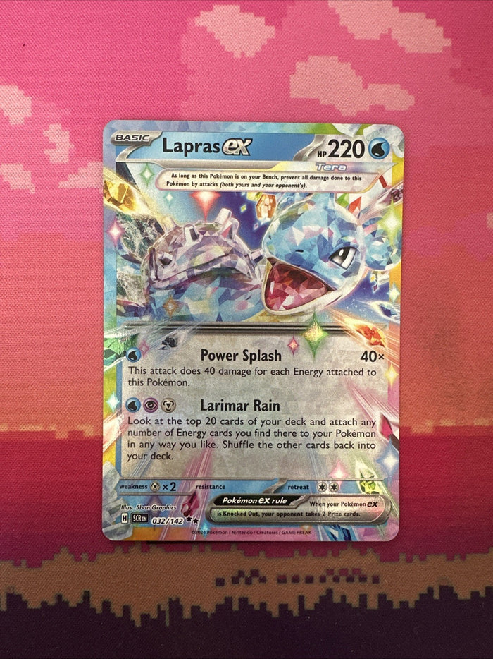Pokemon Card Lapras ex 032/142 Double Rare Stellar Crown Near Mint