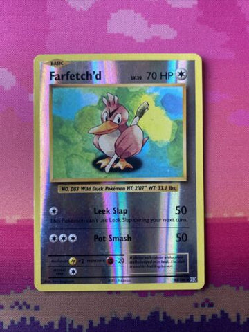 Pokemon Card Farfetch'd Evolutions Reverse Holo Rare 68/108 Near Mint/LP