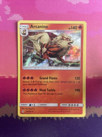 Pokemon Card Arcanine Unbroken Bonds Holo Rare 22/214 Near Mint