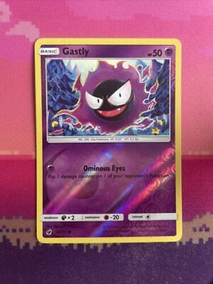 Pokemon Card Gastly Crimson Invasion Reverse Holo Common 36/111 Near Mint