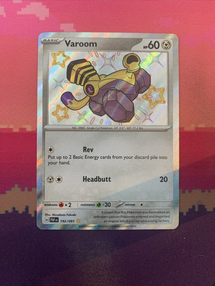 Pokemon Card Varoom 192/091 Shiny Paldean Fates Near Mint