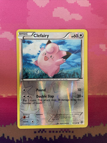 Pokemon Card Clefairy Plasma Storm Reverse Holo 97/135 Near Mint