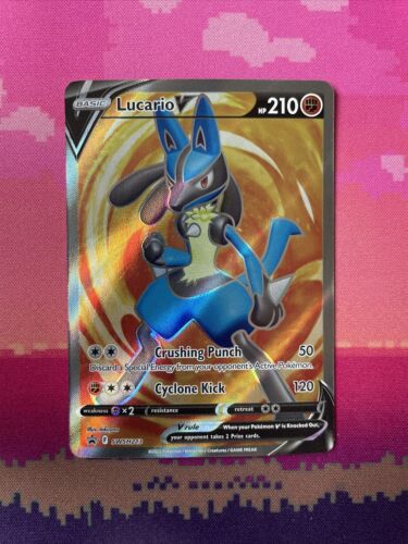 Pokemon Card Lucario V SWSH213 Black Star Promo Ultra Rare Near Mint