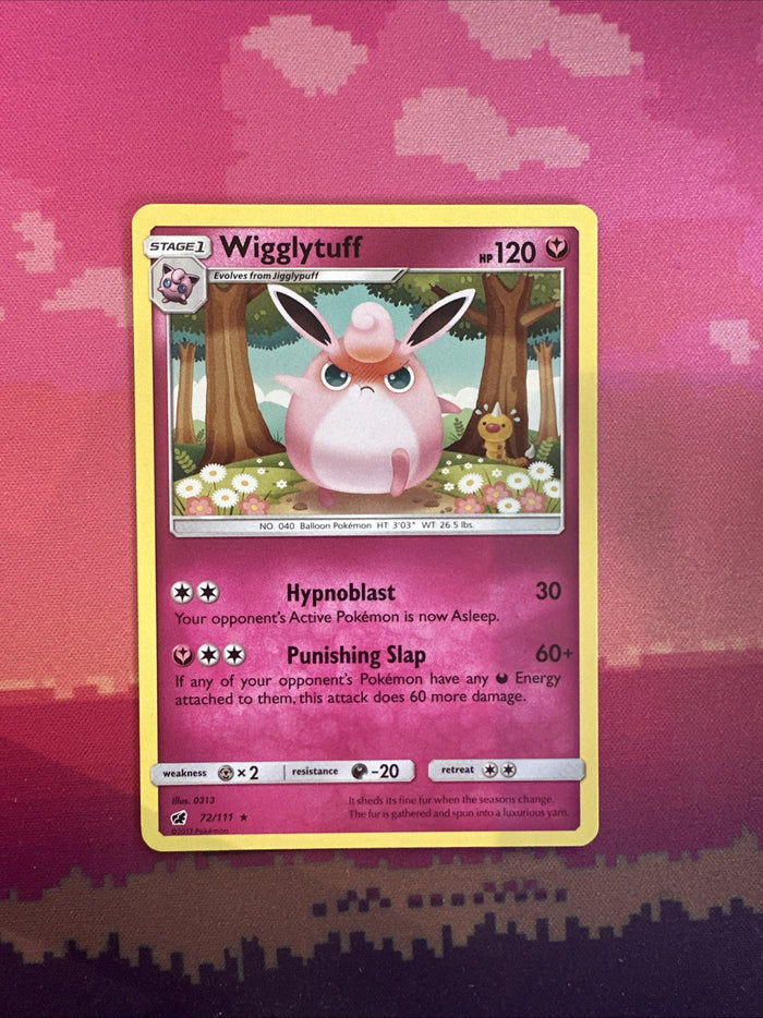 Pokemon Card Wigglytuff Crimson Invasion Rare 72/111 Near Mint