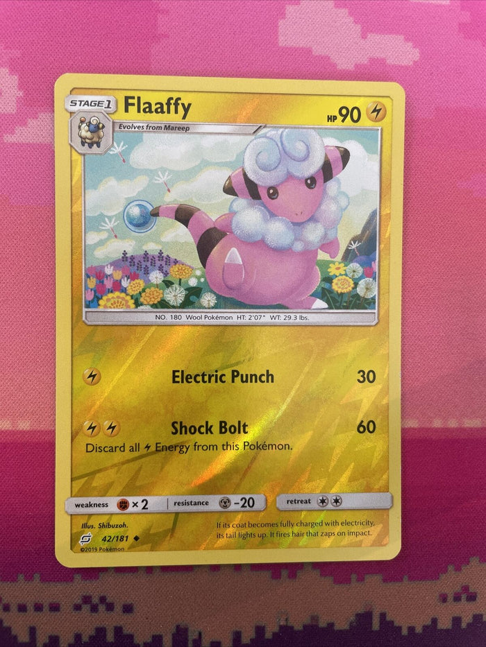Pokemon Card Flaaffy Team Up Reverse Holo Uncommon 42/181 Near Mint
