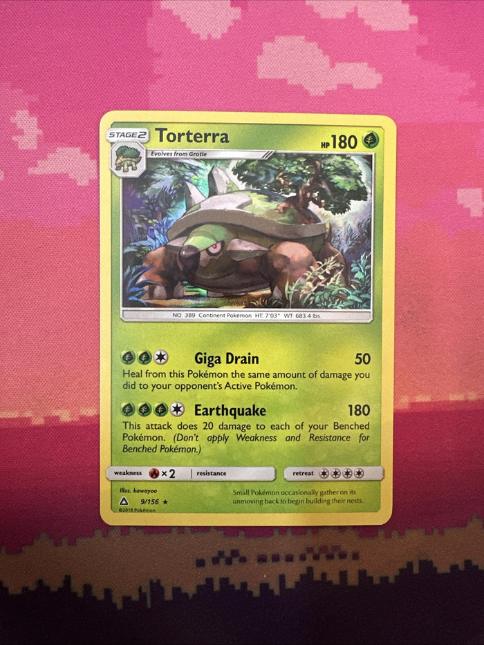 Pokemon Card Torterra Ultra Prism Holo Rare 9/156 Near Mint