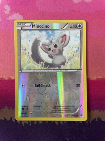 Pokemon Card Minccino Fates Collide Reverse Holo 87/124 Near Mint