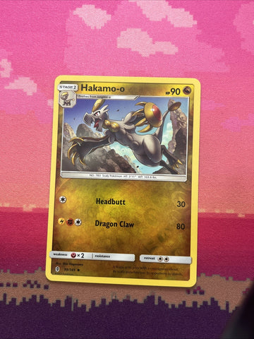 Pokemon Card Hakamo-o Guardians Rising Reverse Holo 99/145 Near Mint