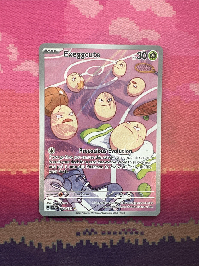 Pokemon Card Exeggcute 192/191 Illustration Rare Surging Sparks Near Mint