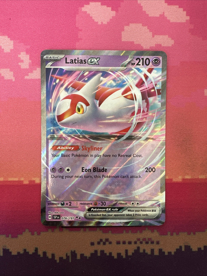 Pokemon Card Latias ex 076/191 Double Rare Surging Sparks Near Mint