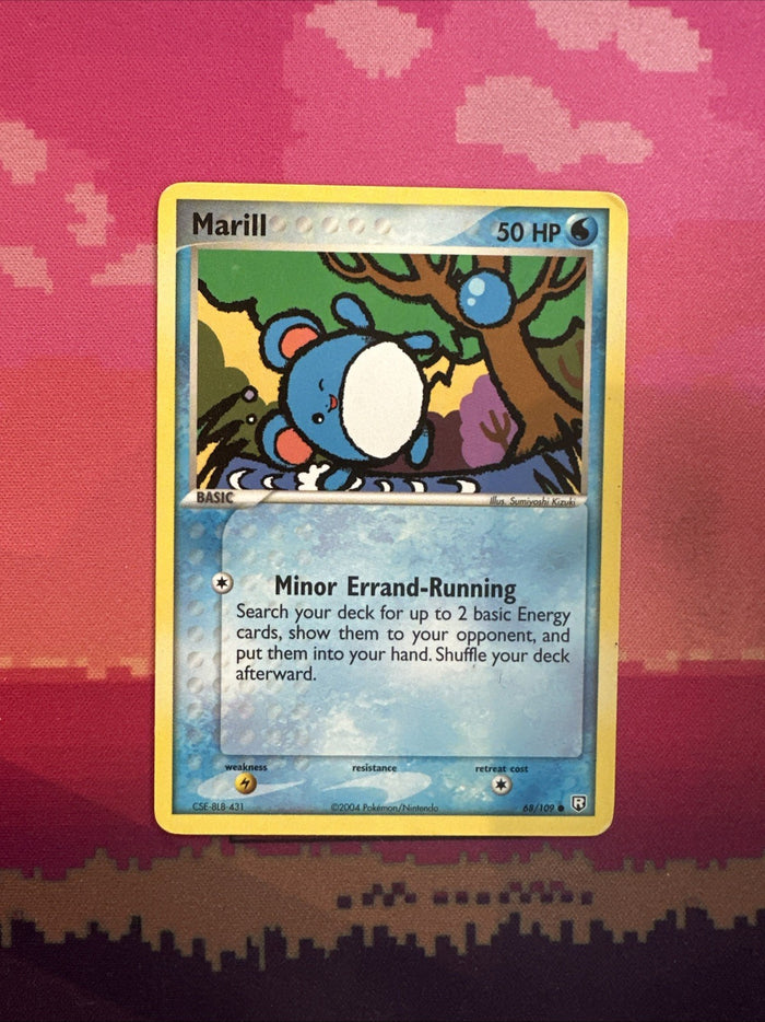 Pokemon Card Marill EX Team Rocket Returns Common 68/109 Light Play