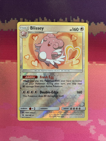 Pokemon Card Blissey Guardians Rising Reverse Holo Rare 102/145 Near Mint