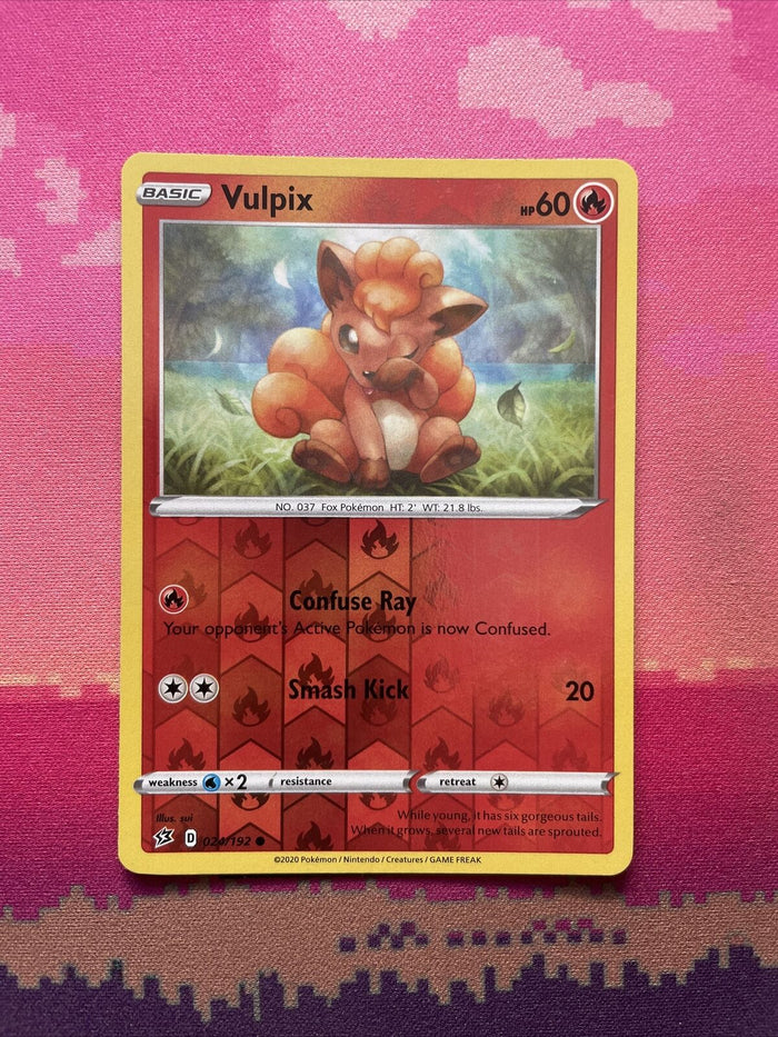 Pokemon Card Vulpix Rebel Clash Reverse Holo 024/192 Near Mint