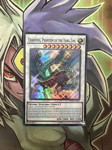 CROS-EN047 Chaofeng, Phantom Of The Yang Zing Super Rare Unl Edition NM Yugioh