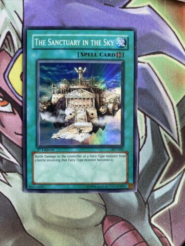 AST-042 The Sanctuary In The Sky Super Rare 1st Edition NM Yugioh Card