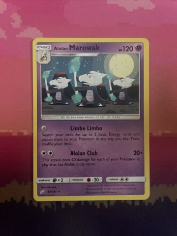 Pokemon Card Alolan Marowak Team Up Rare 64/181 Near Mint