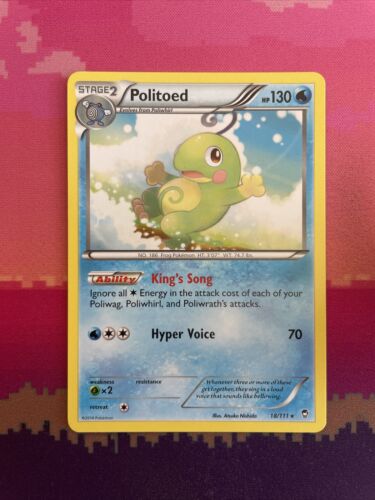 Pokemon Card Politoed Furious Fists Rare 18/111 Near Mint