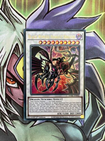 DABL-EN042 Black-Winged Assault Dragon Ultra Rare 1st Edition NM Yugioh Card
