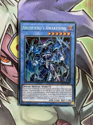FIGA-EN031 Archfiend's Awakening Secret Rare 1st Edition NM Yugioh Card