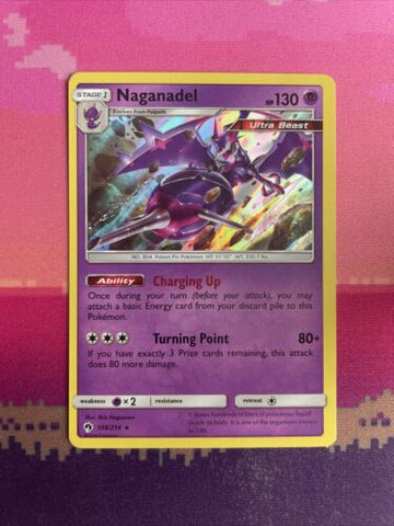 Pokemon Card Naganadel Lost Thunder Holo Rare 108/214 Near Mint