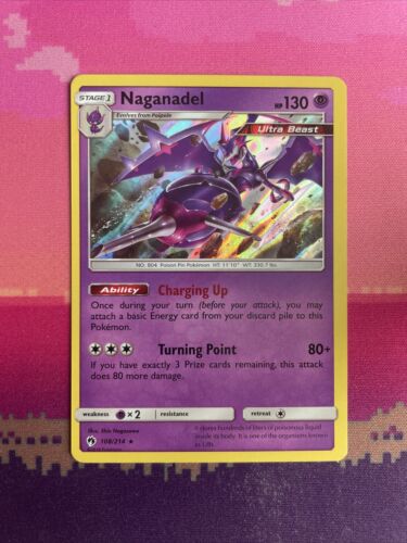 Pokemon Card Naganadel Lost Thunder Holo Rare 108/214 Near Mint