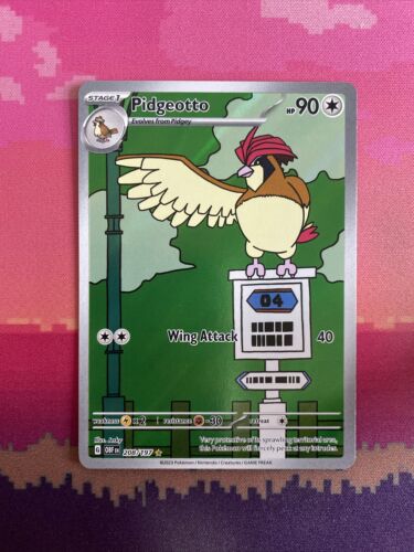 Pokemon Card Pidgeotto 208/197 Obsidian Flames Illustration Rare Near Mint