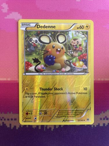 Pokemon Card Dedenne Breakthrough Reverse Holo Uncommon 57/162 Near Mint