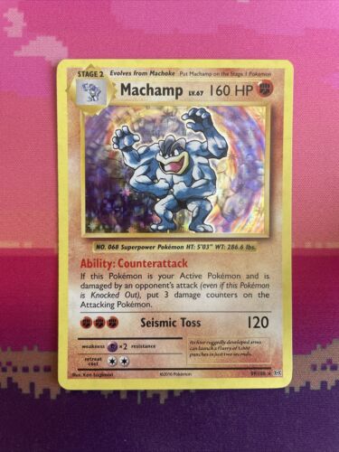 Pokemon Card Machamp Evolutions Holo Rare 59/108 Near Mint