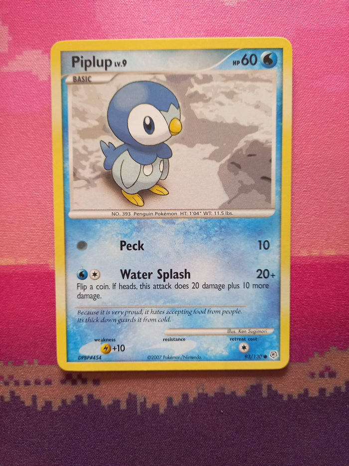 Pokemon Card Piplup Diamond & Pearl Common 93/130 Near Mint