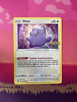 Pokemon Card Ditto Pokemon Go Holo Rare 053/078 Near Mint