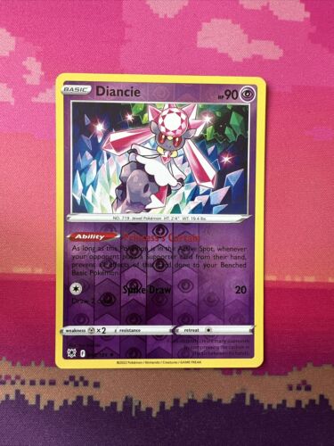 Pokemon Card Diancie Astral Radiance Reverse Holo Rare 068/189 Near Mint