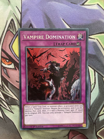 DASA-EN011 Vampire Domination Secret Rare 1st Edition NM Yugioh Card