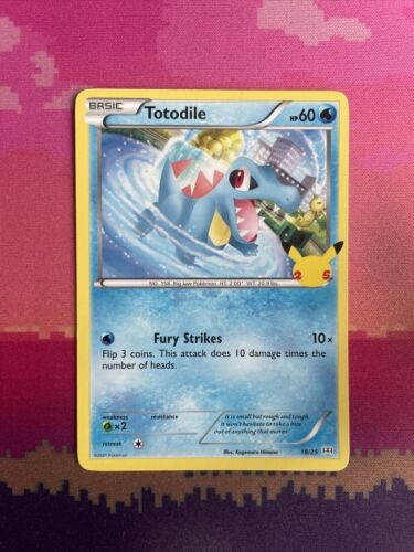 Pokemon Card Totodile 25th Anniversary 18/25 Near Mint