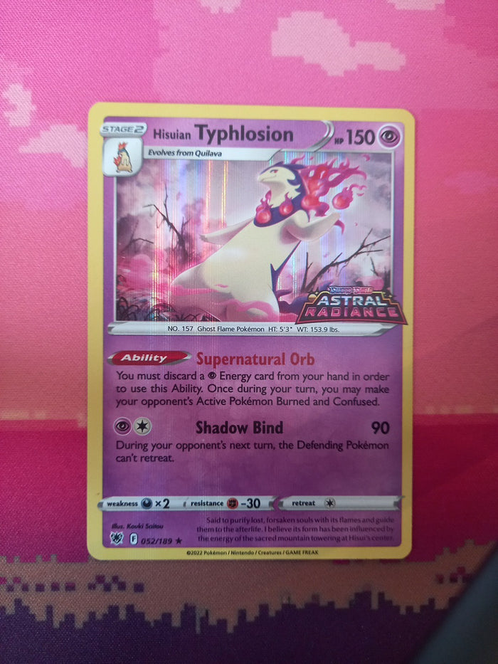 Pokemon Card Hisuan Typhlosion STAMPED Astral Radiance 052/189 Near Mint