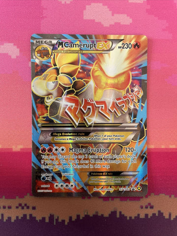 Pokemon Card M Camerupt EX XY198a Full Art Ultra Rare Black Star Promo Near Mint