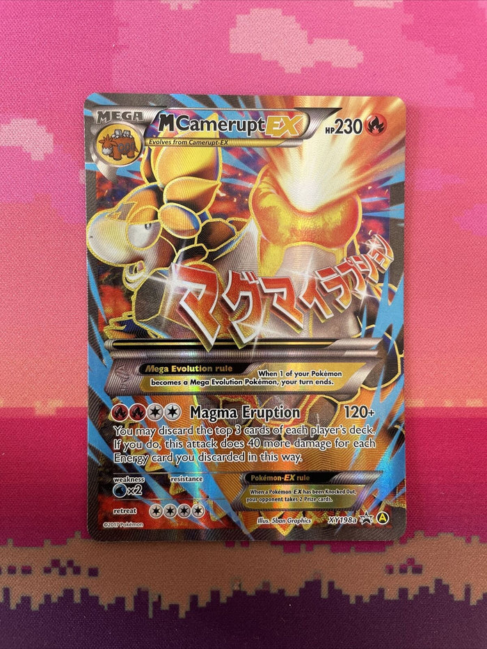 Pokemon Card M Camerupt EX XY198a Full Art Ultra Rare Black Star Promo Near Mint