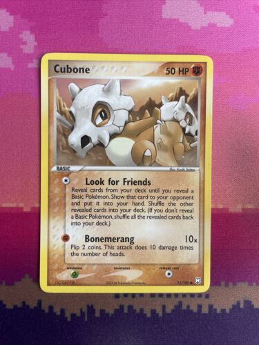 Pokemon Card Cubone Ex Team Rocket Returns Common 51/109 Near Mint