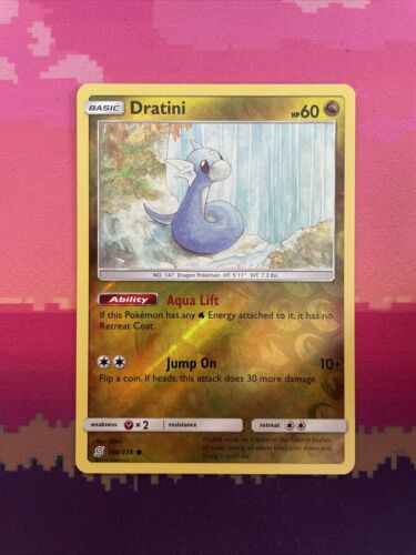 Pokemon Card Dratini Unified Minds Reverse Holo 148/236 Near Mint